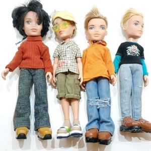 Bratz Boyz 10″ Lot of 4  2002-2003 Dressed BB3